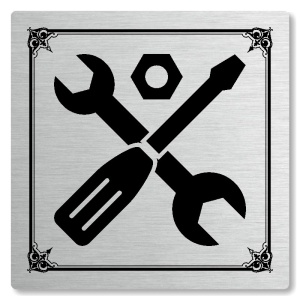 Technická místnost, 80x80mm, stříbrná, Nebraska